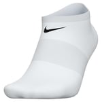 Nike Everyday Cushion No Show Socks, Unisex Socks, White/Black, M (Pack of 6 Pairs of Socks)
