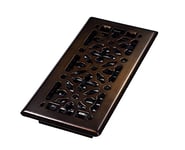 Decor Grates 4-Inch by 10-Inch Gothic Black Steel Floor Register, marron, AGH410-RB