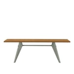 Vitra - EM Table 200, Base Prouvé Gris Vermeer - Natural Solid Oak - Matbord