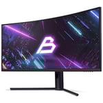 Blackstorm Curved 34" 180Hz UWQHD gamingmonitor med FastVA-panel