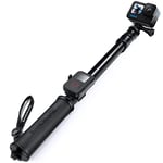 SANDMARC Pole - Black Edition : 42-103 cm Imperméable Perche (Selfie Stick) Hero 12,11,10,9, 8, Max, 7, 6, 5, Session, 4, 3+, 3, 2, HD, Osmo Action - en Aluminium étanche Extensible Selfie bâton