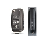 Nyckelskal för VW, Sharan, Tiguan, Golf, Sagitar, MK6 Polo, Touareg, Coque-utbyte, 4/5 knappar 4 -1 BOTTONS