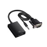 VGA to HDMI Adapter Converter with 3.5mm Audio Output and USB Power, 1080P VGA Input to HDMI Output Connector (Male to Female) Analog to Digital Cable Support Computer,Laptop to TV,Display,Projector