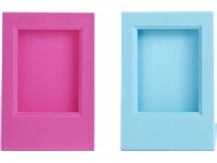LoveInstant 2x fotoram + låda för FUJIFILM INSTAX Mini 12 11 9 8 7s 70 90 50 40 EVO LiPlay Link 2 SE / Rosa och blå