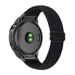 Elastiskt Nylonarmband Garmin Fenix 6S Svart