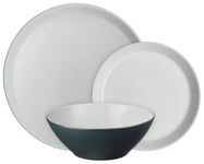 Denby Impression 12 Piece Stoneware Dinner Set - Charcoal