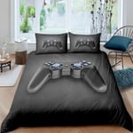 Gamepad Bedding Set for Boys, Modern Gamer Comforter Cover Video Game Duvet Cover Kids Teens, Action Buttons Printed Soft Microfiber Bedspread Cover for Girls Bedroom Decor Double
