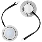 2 st Spishuva-lampor för köksfläkt, Rostfritt stål LED-lampa Ersättning Inbyggd Köksfläktlampa