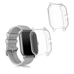 kwmobile Case Compatible with Huami Amazfit GTS 3 / GTS 2 / GTS 2e (Set of 2) - Smart Watch/Fitness Tracker Cover - Transparent