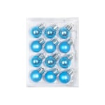 12pcs/set Christmas Balls Ornaments With Hanging Rope And Box Light Blue