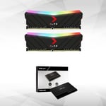 XLR8 Gaming EPIC-X - 2 x 8 Go - DDR4 3200MHz CL 16 - Noir + SSD CS900 Series 240 Go