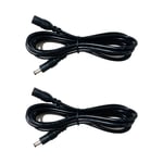 Sanhuii 2pcs 1m/3.3ft DC Plug Extension Cable, 2.5mm x 5.5mm DC Power Male to Female Extension Cord, for Power Adapter, 12V CCTV Wireless IP Camera, Black