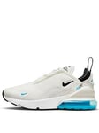 Nike Kids Air Max 270 Trainers - White/Blue, White/Blue, Size 2 Older