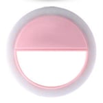 Selfie Ring Mobile Phone Clip Lens Light Lamp Bulbs Emergency Dry Battery For Po Camera Well Smartphone Beauty,Pink