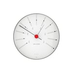 Arne Jacobsen Clocks - Bankers Barometer - Vit, Svart, Röd - Vit - Klockor