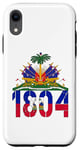Coque pour iPhone XR Haïti Heritage Since 1804 Drapeau haïtien Jour Vintage