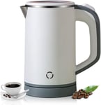 Small Electric Cordless Travel Caravan Kettle 600w Stainless Steel Low Wattage