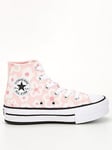 Converse Girls EVA Lift Hi Top Trainers - Light Pink, Light Pink, Size 11 Younger