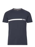 T-Shirt Rn Slim Fit Tops T-shirts Short-sleeved Navy BOSS