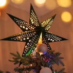 Christmas 45cm Green Velvet Star Plug In Lit Tree Topper Or Wall Light