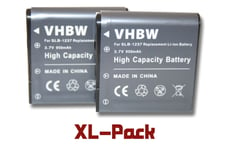 Set de 2 batteries 950mAh pour appareil photo Samsung Digimax L55W, L85, Epson PC L-500V, Sigma DP1, DP1s, DP1x, DP2, DP2s, DP2x