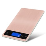 Mingfuxin Digital Kitchen Scale,22lb/10kg Rechargeable Food Kitchen Scale, Touch Sensor, Back-Lit LCD, Stainless Steel Electronic Cooking Scale with Tare & Auto Off Function (Rose Gold, 22lb/10kg)