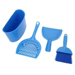 SOONHUA Household Pet Cleaning Hygiene Set Plastic Cat Litter Shovel Handheld Broom Bucket Pet Cats Toilet Cleaning Kit(4PCS)