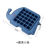 Sorbet Mould Silicone Ice Tray Ice Box Homemade Food Supplement Ice Hockey Artifact Household Small Freezer Refrigerator Ice Cube Mold-Blue Baby Elephant
