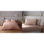 Silentnight Supersoft Collection Pink Duvet Cover Set. Supersoft Snuggly Easy Care Duvet Cover & Supersoft Pink Blush Pillowcase Pair Easy Care Soft Snuggly Plain Pillow Cases