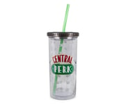 Friends Central Perk Cold Cup with Lid and Straw Holds 20 Ounces