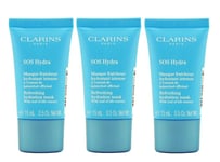 CLARINS SOS Hydra Refreshing Hydration Mask 45ml = 15ml x 3