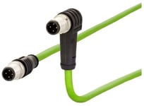 Metz Connect 142M1d19050 M12 Nätverkskabel, Patchkabel Cat 5E Sf/Ftp 5 M Grön Pur-Jacka, Syrabeständig, Ozonbeständig, Uv-Beständig, Lämplig För Dragkedjor,