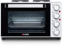 Haden Mini Oven – Stainless Steel Table Top with Two Hot Plates... 