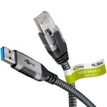 Goobay USB-A 3.0 till RJ45 Ethernet kabel - 15m