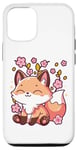 iPhone 15 Pro Kawaii Japanese Fox Sakura Cherry Blossom Festival Spring Case