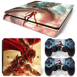 Kit De Autocollants Skin Decal Pour Ps4 Slim Game Console Full Body Soccer Surf National Trend Style, T1tn-Ps4slim-7081