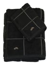 Badlakan Chess Svart Frotté 90x150 Nina Royal
