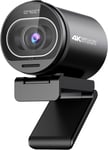 EMEET 4K Webcam S600, 1080P 60FPS with 2 Noise Reduction Mics, Black