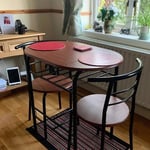 Small Table And 2 Chairs Breakfast Kitchen Room Compact Modern Furniture Set