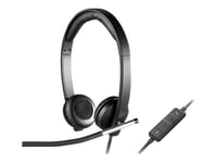 Casque USB Logitech Stereo H650e - Micro-casque - sur-oreille - filaire