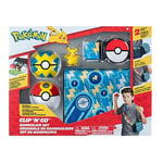 Pokémon Clip 'N' GO Bandolier Set-Includes 2-Inch Battle Figure with Quick Repeat Ball Accessories, Flottball, Wiederball & Pikachu