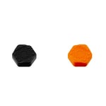 Konix Mythics Pack de 4 appuie-pouces antidérapants pour joysticks manettes DualShock PS4 - Silicone renforcé - Noir et orange