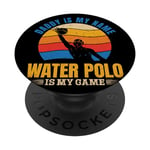 Papa est mon nom, je joue au water-polo. PopSockets PopGrip Interchangeable