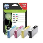 4 Genuine HP 364 Multipack Inks for PhotoSmart 7510 6510 5515 5524 b109 D5460