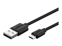 goobay Dual Micro USB charger set - Strömadapter - 12 Watt - 2.4 A - 2 utdatakontakter (USB) - på kabel: Micro-USB - svart