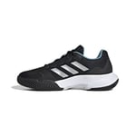 adidas Women's Gamecourt 2.0 Tennis Shoes Sneaker, core Black/Silver met/preloved Blue, 4 UK
