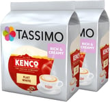 Tassimo Kenco Flat White Coffee Pods (Pack of 2, Total 16 Servings) 