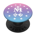 Miraculous Medal Catholic Gift Pink Blue Gradient Marian PopSockets PopGrip: Swappable Grip for Phones & Tablets