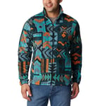 Columbia Men's Steens Mountain Printed Jacket Fleece Pullover, Night Wave Pathways Print, XXL