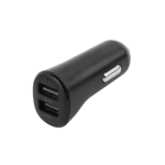 Car charger 12W, 2x USB-A 2.4A, total 24W, Black
